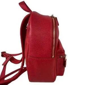 COACH Mini Charlie Backpack Red Pebbled Leather Shoulder Bag F38263 MRP $295 COACH MINI CHARLIE BACKPACK in RED LEATHER | Mercari main image 3